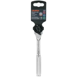 Ratchet Triple encastre 1/4" 3/8" 1/2" Largo 7", en acero al cromo vanadio, M-4812 13649 Truper Truper-Ratchet Triple encastre 1