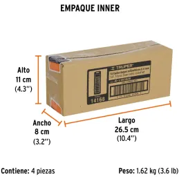 Juego de dados 10 Piezas Tubulares Milimetrico 4 mm a 13 mm, Encastre 1/4", acero al cromo vanadio, JD-1/410LM 14168 Truper Trup