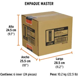 Juego de dados 10 Piezas Tubulares Milimetrico 4 mm a 13 mm, Encastre 1/4", acero al cromo vanadio, JD-1/410LM 14168 Truper Trup