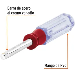 Desarmador 7" para dados de Cuadro 1/4 Truper 13221 Truper-Desarmador 7" para dados de Cuadro 1/4 Truper 13221 Barra de acero al