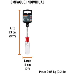 Desarmador 7" para dados de Cuadro 1/4 Truper 13221 Truper-Desarmador 7" para dados de Cuadro 1/4 Truper 13221 Barra de acero al