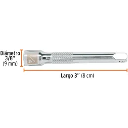 Extension, Encastre 1/4" Largo 3", en Acero al Cromo vanadio, Diametro 9 mm, E-4760 13218 Truper Truper-Extension, Encastre 1/4"
