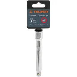 Extension, Encastre 1/4" Largo 3", en Acero al Cromo vanadio, Diametro 9 mm, E-4760 13218 Truper Truper-Extension, Encastre 1/4"