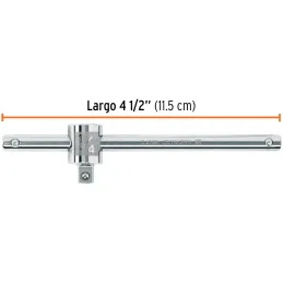 Palanca Corrediza de encastre 1/4" Largo 4-1/2", en Acero al cromo vanadio, C-4785 13217 Truper Truper-Palanca Corrediza de enca