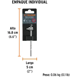 Palanca Corrediza de encastre 1/4" Largo 4-1/2", en Acero al cromo vanadio, C-4785 13217 Truper Truper-Palanca Corrediza de enca