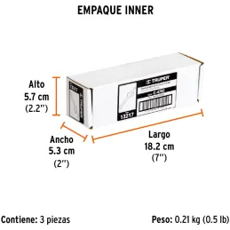 Palanca Corrediza de encastre 1/4" Largo 4-1/2", en Acero al cromo vanadio, C-4785 13217 Truper Truper-Palanca Corrediza de enca