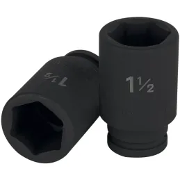 Dados 1-1/2" E3/4 Impacto Tubulares Hexagonales CrMolibdeno, Truper 12442 Truper-Dados 1-1/2" E3/4 Impacto Tubulares Hexagonales