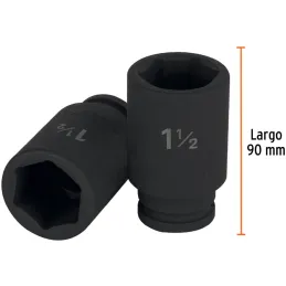 Dados 1-1/2" E3/4 Impacto Tubulares Hexagonales CrMolibdeno, Truper 12442 Truper-Dados 1-1/2" E3/4 Impacto Tubulares Hexagonales