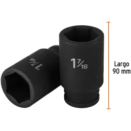 Dados 1-7/16" E3/4 Impacto Tubulares Hexagonales CrMolibdeno, Truper 12441 Truper-Dados 1-7/16" E3/4 Impacto Tubulares Hexagonal