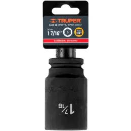 Dados 1-7/16" E3/4 Impacto Tubulares Hexagonales CrMolibdeno, Truper 12441 Truper-Dados 1-7/16" E3/4 Impacto Tubulares Hexagonal