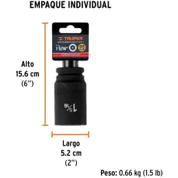 Dados 1-5/16" E3/4 Impacto Tubulares Hexagonales CrMolibdeno, Truper 12439 Truper-Dados 1-5/16" E3/4 Impacto Tubulares Hexagonal