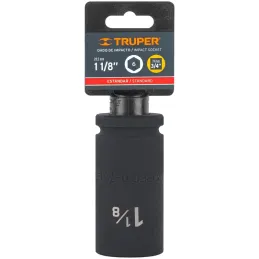 Dados 1-1/8" E3/4 Impacto Tubulares Hexagonales CrMolibdeno, Truper 12436 Truper-Dados 1-1/8" E3/4 Impacto Tubulares Hexagonales