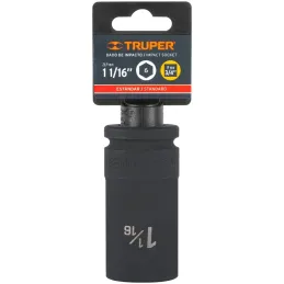 Dados 1-1/16" E3/4 Impacto Tubulares Hexagonales CrMolibdeno, Truper 12435 Truper-Dados 1-1/16" E3/4 Impacto Tubulares Hexagonal