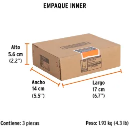 Dados 1-1/16" E3/4 Impacto Tubulares Hexagonales CrMolibdeno, Truper 12435 Truper-Dados 1-1/16" E3/4 Impacto Tubulares Hexagonal