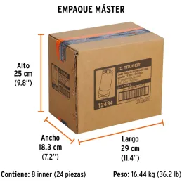 Dados 1" E3/4 Impacto Tubulares Hexagonales CrMolibdeno, Truper 12434 Truper-Dados 1" E3/4 Impacto Tubulares Hexagonales CrMolib