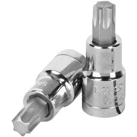 Dados Punta Torx T-55 E1/2 CrVanadio Truper 13440 Truper-Dados Punta Torx T-55 E1/2 CrVanadio Truper 13440 Fabricado en acero al