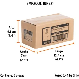 Dados Punta Torx T-50 E1/2 CrVanadio Truper 13439 Truper-Dados Punta Torx T-50 E1/2 CrVanadio Truper 13439 Fabricado en acero al