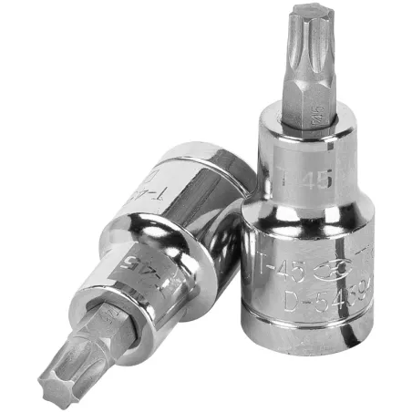 Dados Punta Torx T-45 E1/2 CrVanadio Truper 13438 Truper-Dados Punta Torx T-45 E1/2 CrVanadio Truper 13438 Fabricado en acero al