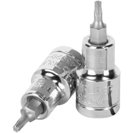 Dados Punta Torx T-20 E1/2 CrVanadio Truper 13434 Truper-Dados Punta Torx T-20 E1/2 CrVanadio Truper 13434 Fabricado en acero al