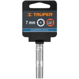 Dados 7mm E1/4 Tubulares Hexagonales CrVanadio, Truper 13201 Truper-Dados 7mm E1/4 Tubulares Hexagonales CrVanadio, Truper 13201
