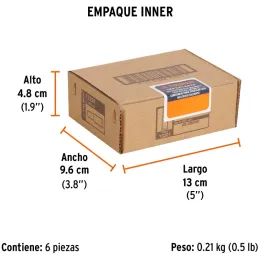 Dados 7mm E1/4 Tubulares Hexagonales CrVanadio, Truper 13201 Truper-Dados 7mm E1/4 Tubulares Hexagonales CrVanadio, Truper 13201