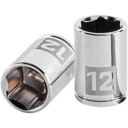 Dados 12mm E1/4 Hexagonales CrVanadio, Truper 13174 Truper-Dados 12mm E1/4 Hexagonales CrVanadio, Truper 13174 Fabricado en acer