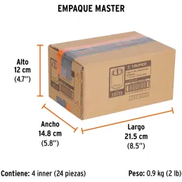 Dados 11mm E1/4 Hexagonales CrVanadio, Truper 13173 Truper-Dados 11mm E1/4 Hexagonales CrVanadio, Truper 13173 Fabricado en acer