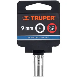 Dados 9mm E1/4 Hexagonales CrVanadio, Truper 13171 Truper-Dados 9mm E1/4 Hexagonales CrVanadio, Truper 13171 Fabricado en acero 