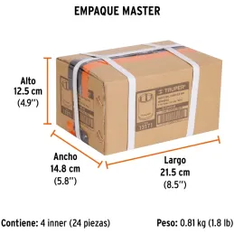 Dados 9mm E1/4 Hexagonales CrVanadio, Truper 13171 Truper-Dados 9mm E1/4 Hexagonales CrVanadio, Truper 13171 Fabricado en acero 