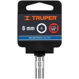 Dados 8mm E1/4 Hexagonales CrVanadio, Truper 13170 Truper-Dados 8mm E1/4 Hexagonales CrVanadio, Truper 13170 Fabricado en acero 