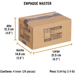 Dados 8mm E1/4 Hexagonales CrVanadio, Truper 13170 Truper-Dados 8mm E1/4 Hexagonales CrVanadio, Truper 13170 Fabricado en acero 