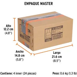 Dados 7mm E1/4 Hexagonales CrVanadio, Truper 13169 Truper-Dados 7mm E1/4 Hexagonales CrVanadio, Truper 13169 Fabricado en acero 
