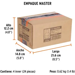 Dados 6mm E1/4 Hexagonales CrVanadio, Truper 13168 Truper-Dados 6mm E1/4 Hexagonales CrVanadio, Truper 13168 Fabricado en acero 