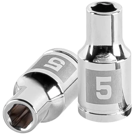 Dados 5mm E1/4 Hexagonales CrVanadio, Truper 13167 Truper-Dados 5mm E1/4 Hexagonales CrVanadio, Truper 13167 Fabricado en acero 