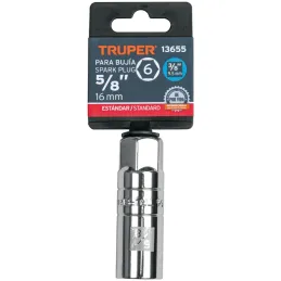 Dados para Bujia 5/8" E3/8 Tubulares Hexagonales, Truper 13655 Truper-Dados para Bujia 5/8" E3/8 Tubulares Hexagonales, Truper 1