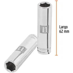 Dados 11mm E3/8 Tubulares Hexagonales CrVanadio, Truper 13771 Truper-Dados 11mm E3/8 Tubulares Hexagonales CrVanadio, Truper 137