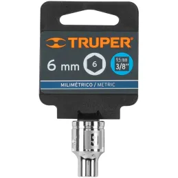 Dados 6mm E3/8 Hexagonales CrVanadio, Truper 13670 Truper-Dados 6mm E3/8 Hexagonales CrVanadio, Truper 13670 Fabricado en acero 