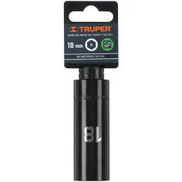 Dados 18mm E1/2 Impacto Tubulares Hexagonales CrMolibdeno, Truper 12430 Truper-Dados 18mm E1/2 Impacto Tubulares Hexagonales CrM