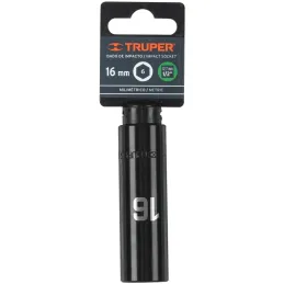 Dados 16mm E1/2 Impacto Tubulares Hexagonales CrMolibdeno, Truper 12428 Truper-Dados 16mm E1/2 Impacto Tubulares Hexagonales CrM