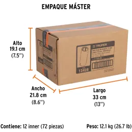 Dados 16mm E1/2 Impacto Tubulares Hexagonales CrMolibdeno, Truper 12428 Truper-Dados 16mm E1/2 Impacto Tubulares Hexagonales CrM