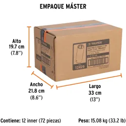 Dados 17mm E1/2 Impacto Tubulares Hexagonales CrMolibdeno, Truper 12429 Truper-Dados 17mm E1/2 Impacto Tubulares Hexagonales CrM