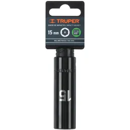 Dados 15mm E1/2 Impacto Tubulares Hexagonales CrMolibdeno, Truper 12427 Truper-Dados 15mm E1/2 Impacto Tubulares Hexagonales CrM