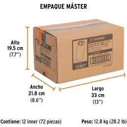 Dados 15mm E1/2 Impacto Tubulares Hexagonales CrMolibdeno, Truper 12427 Truper-Dados 15mm E1/2 Impacto Tubulares Hexagonales CrM