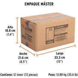 Dados 14mm E1/2 Impacto Tubulares Hexagonales CrMolibdeno, Truper 12426 Truper-Dados 14mm E1/2 Impacto Tubulares Hexagonales CrM