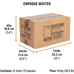Dados 13mm E1/2 Impacto Tubulares Hexagonales CrMolibdeno, Truper 12425 Truper-Dados 13mm E1/2 Impacto Tubulares Hexagonales CrM