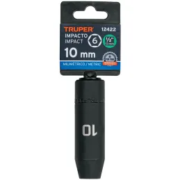 Dados 10mm E1/2 Impacto Tubulares Hexagonales CrMolibdeno, Truper 12422 Truper-Dados 10mm E1/2 Impacto Tubulares Hexagonales CrM