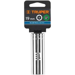 Dados 19mm E1/2 Tubulares Hexagonales CrVanadio, Truper 13359 Truper-Dados 19mm E1/2 Tubulares Hexagonales CrVanadio, Truper 133