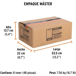 Dados 17mm E1/2 Tubulares Hexagonales CrVanadio, Truper 13357 Truper-Dados 17mm E1/2 Tubulares Hexagonales CrVanadio, Truper 133