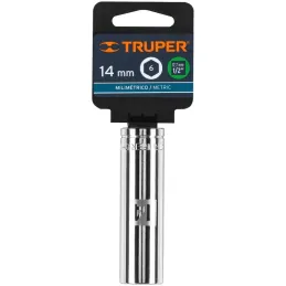 Dados 14mm E1/2 Tubulares Hexagonales CrVanadio, Truper 13354 Truper-Dados 14mm E1/2 Tubulares Hexagonales CrVanadio, Truper 133