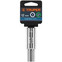 Dados 12mm E1/2 Tubulares Hexagonales CrVanadio, Truper 13352 Truper-Dados 12mm E1/2 Tubulares Hexagonales CrVanadio, Truper 133